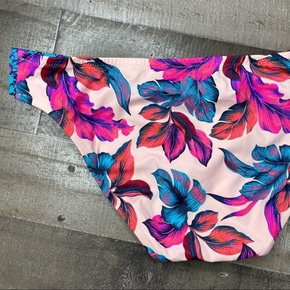 NWOT Shade & Shore Multicolored Palm Leaf Bikini Bottom XS - Picture 5 of 9